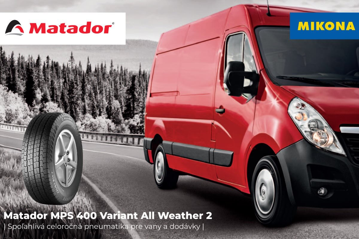 Detail dezénu Matador MPS400 Variant AW 2 so smerovým vzorom a hustými lamelami pre spoľahlivý celoročný záber, stabilitu pri zaťažení a bezpečnú jazdu.